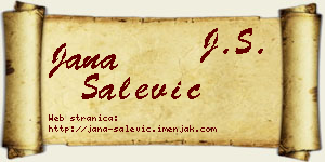 Jana Salević vizit kartica